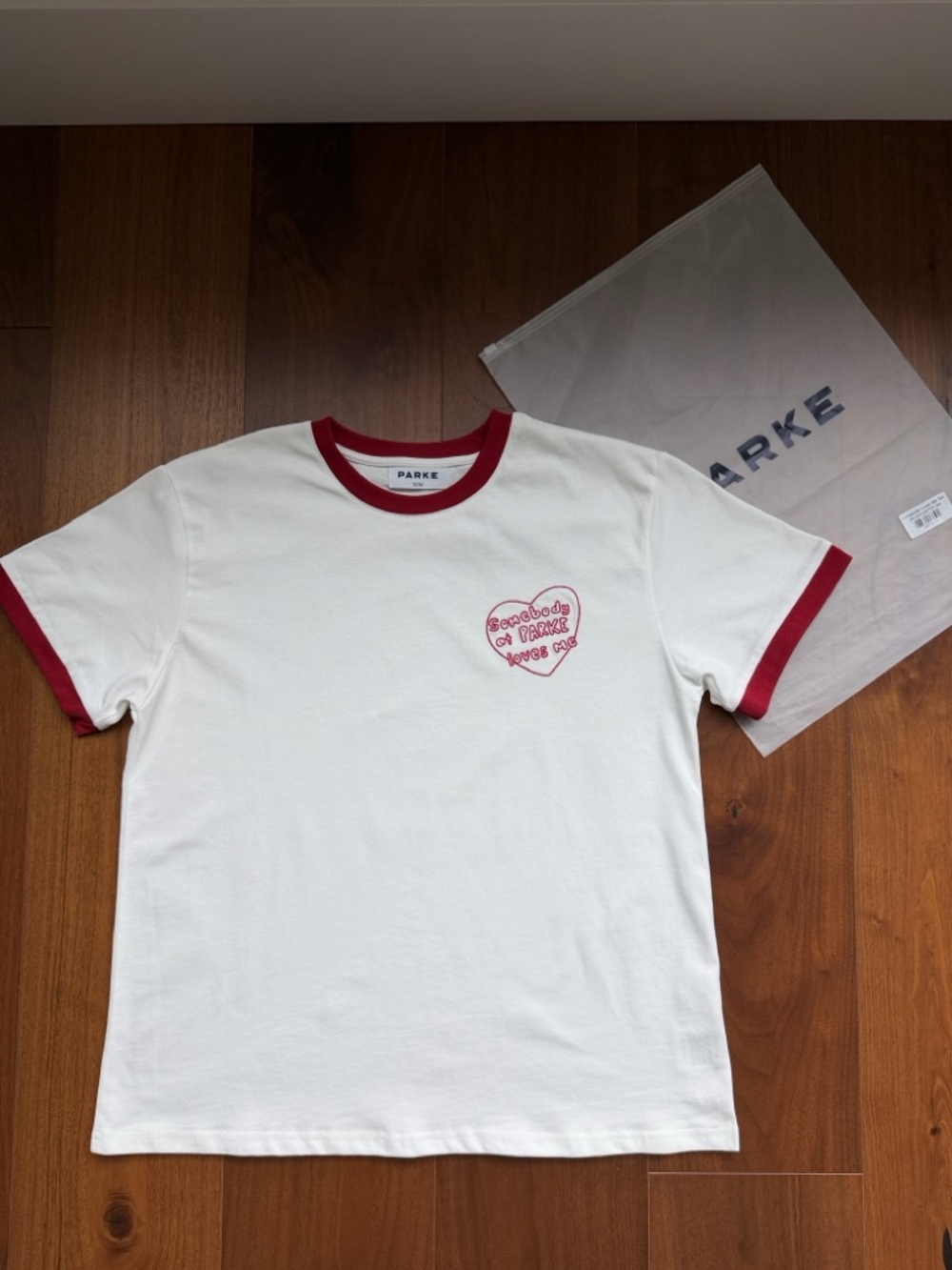 NEW Parke Somebody Loves Me T-Shirt Size S/M